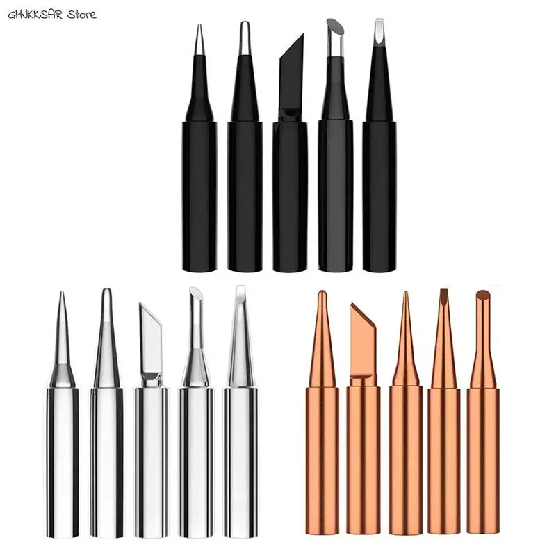 5Pc I+B+K+2.4D+3C Soldering Iron Pure Copper 900M Soldering Iron Head Set Inside Hot Bare Copper Electric Soldering Iron Tip Set