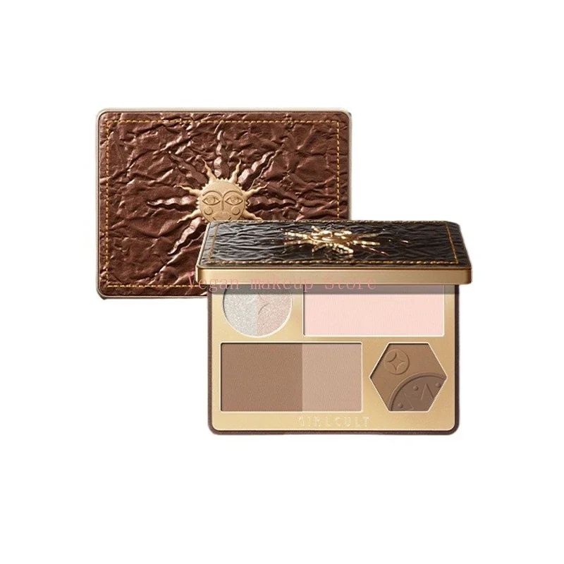 

Girlcult Face Palette,Velvety-Smooth Highlighter Contour Palette Long-lasting Shimmer Pressed Powder Iluminador