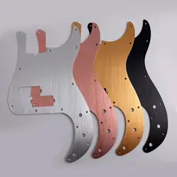 Aluminum 13 Hole Bass Pickguard Metal Control Plate and Screws for  Bass Guitars Replacement Parts