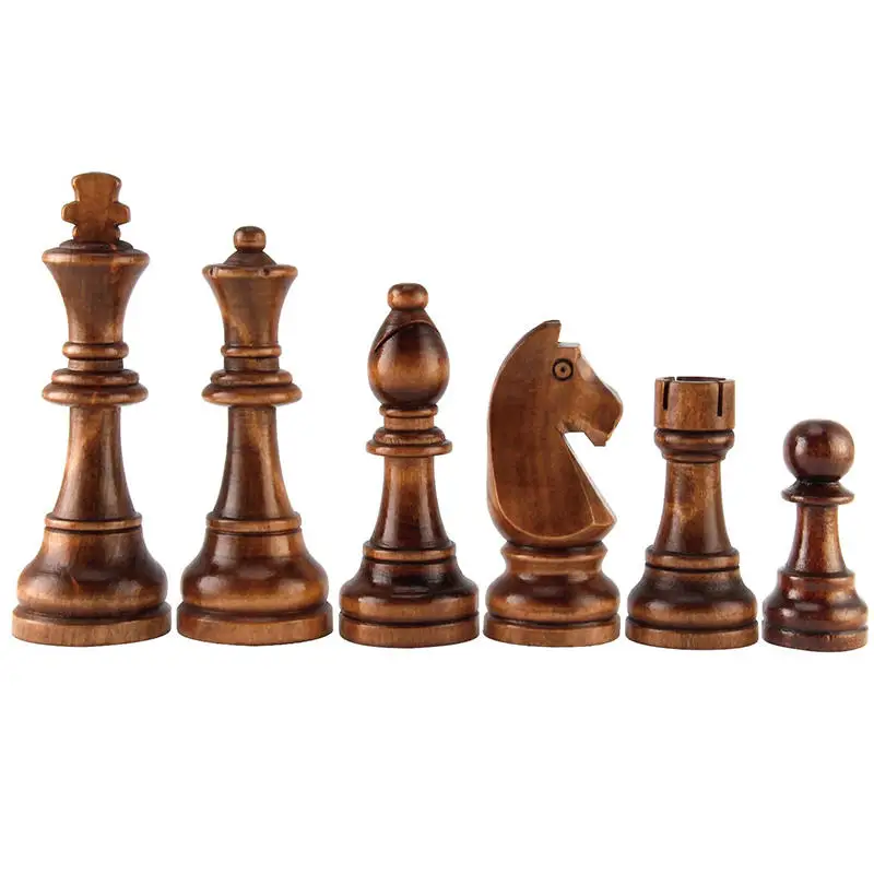 32-teiliges Holzschachspiel Standard-Turnier Staunton Holzschachfiguren 52mm Königshöhe, nur Schachfiguren ohne Brett – Detail 12