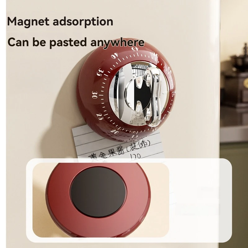 Picture 4: 1PC Magnetic Timer Precise Countdown Timer Simple Reminder For Home Use Suction Desktop Mechanical Timer
