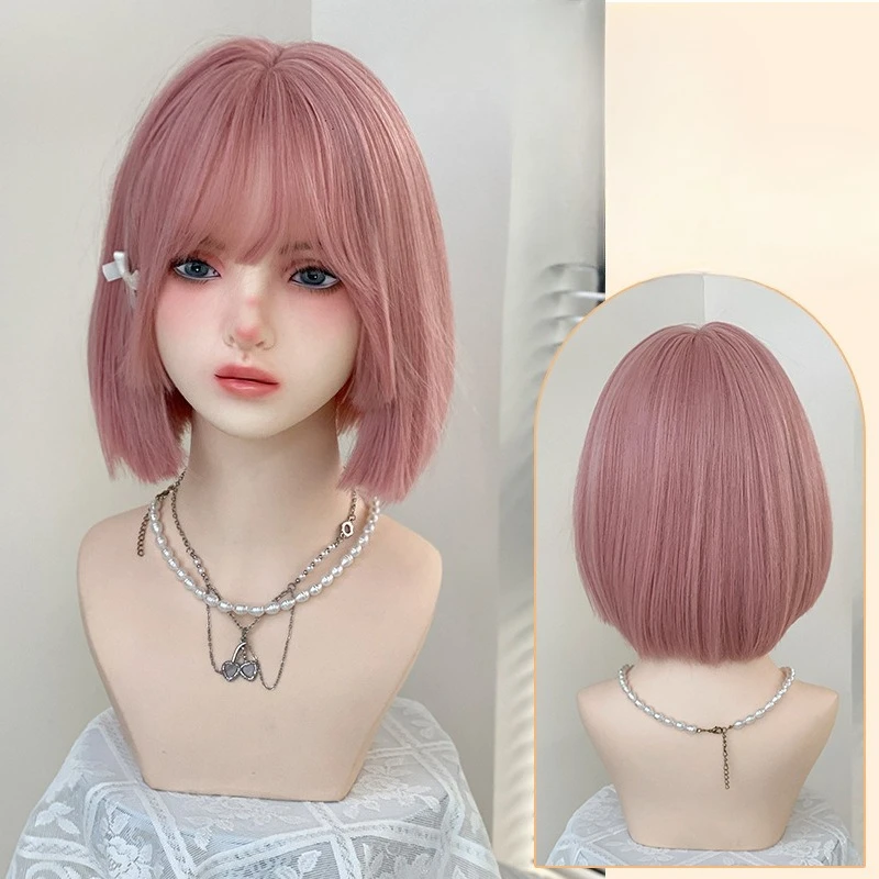 

Wig Women's Short Hair Straight Hair Fashion Daily Lolita Cute jk Sweet Wig Cover