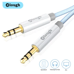 Elough AUX Cable Jack 3.5mm Audio Cable 3.5 MM Jack Speaker Cable for PC Headphones Car Xiaomi Redmi Poco X3 M3 Oneplus AUX Cord