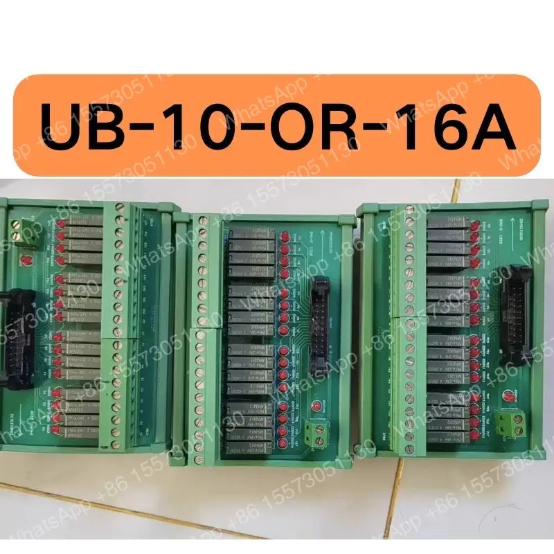 Used 16 sets of output terminal block UB-10-OR-16A tested OK and the function is intact