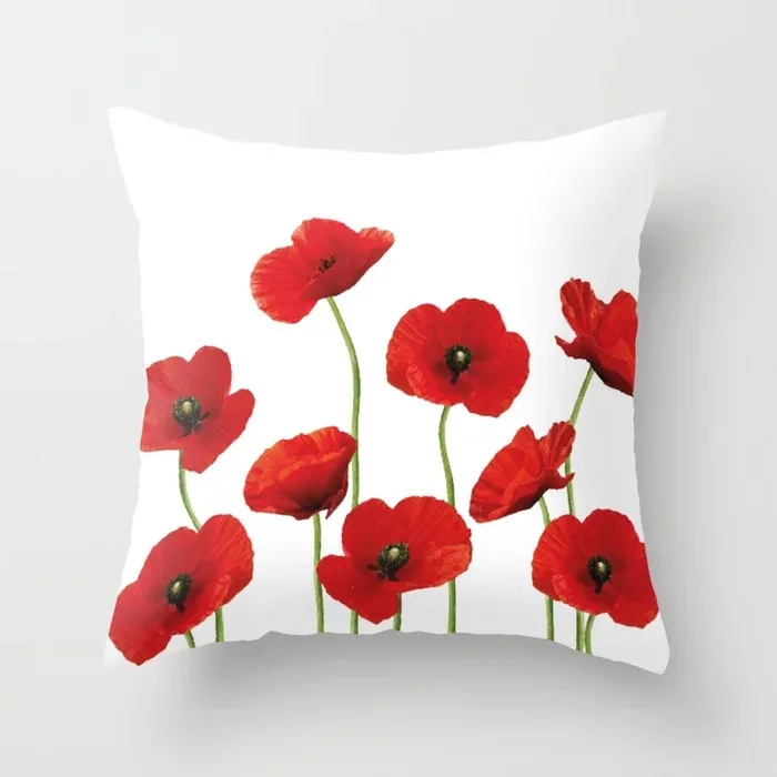 Funda de cojín con estampado de cuadros rojos para sofá، cubierta decorativa para sala de estar