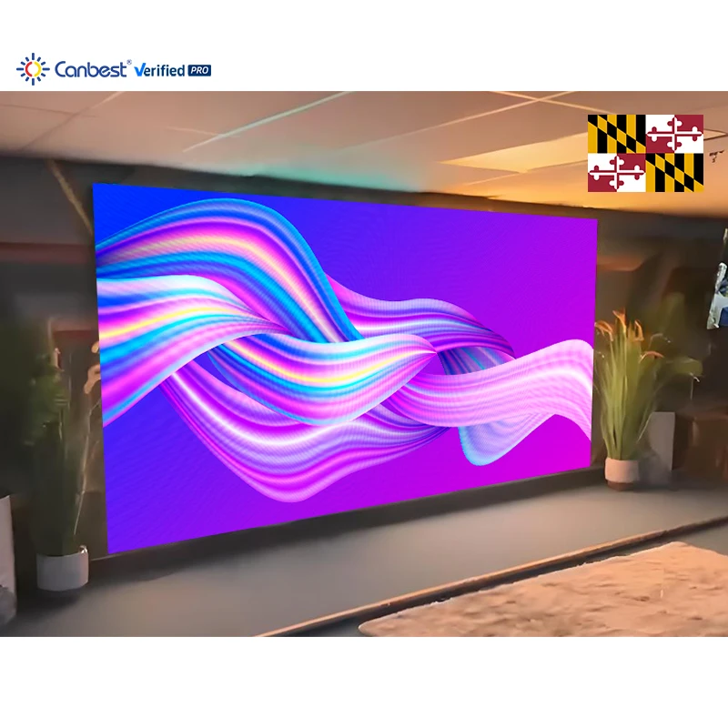 Canbest Fiw P2.5 2.5Mm 3840X1920Mm 12.6X6.3Ft Indoor Led Video Wall Display Screen for Church Tv in Usa