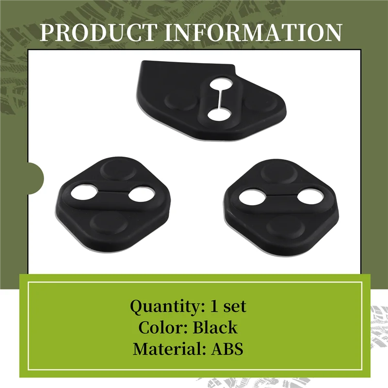 

WAP01 NEW-3Pcs For Suzuki Jimny 2019 2020 Car Door Lock Protective Decoration Cover Trim Sticker Accessories