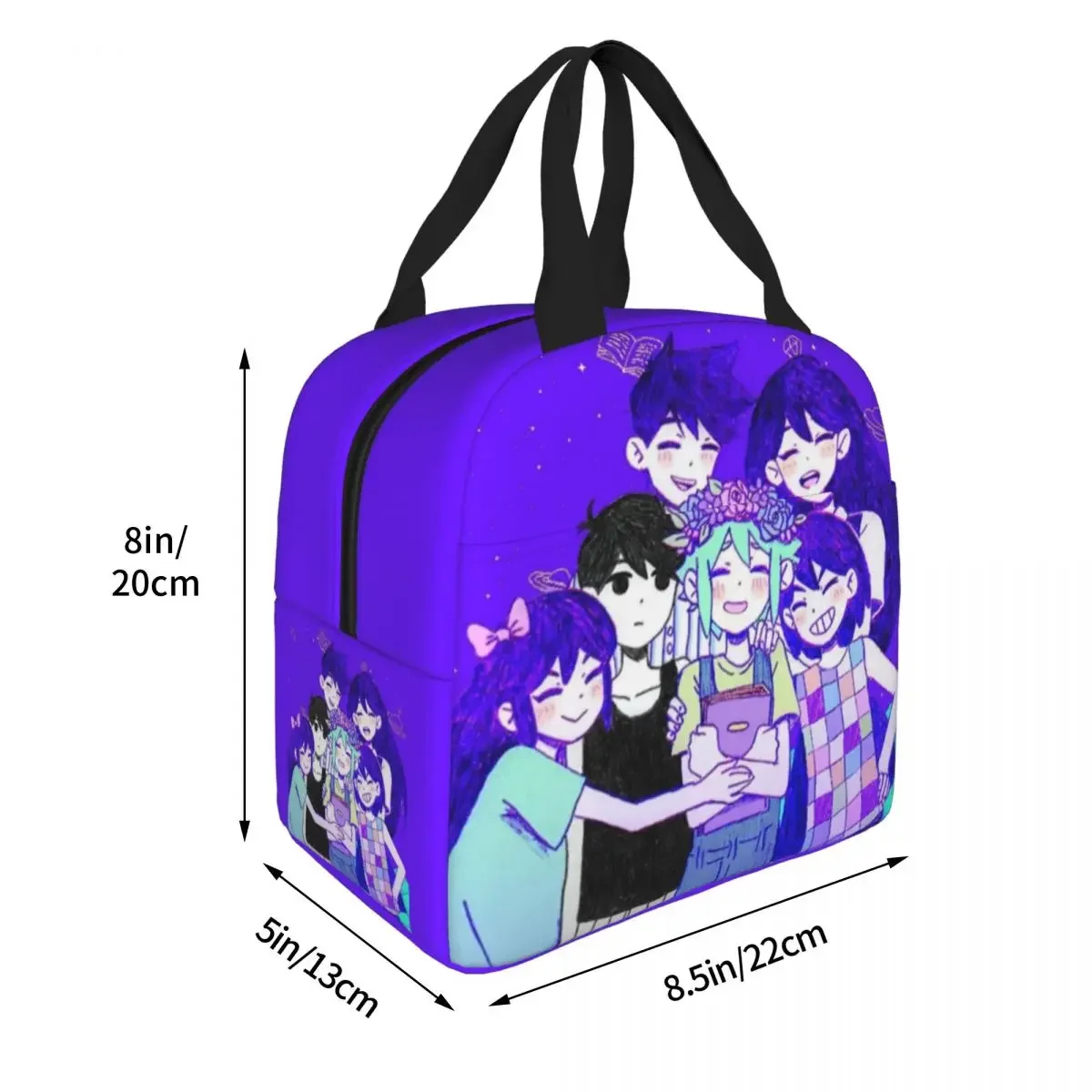 Omori Friends Insulated Lunch Bags Leakproof Basil Aubrey Anime Game Meal Container Thermal Bag Tote Lunch Box Food Storage Bags