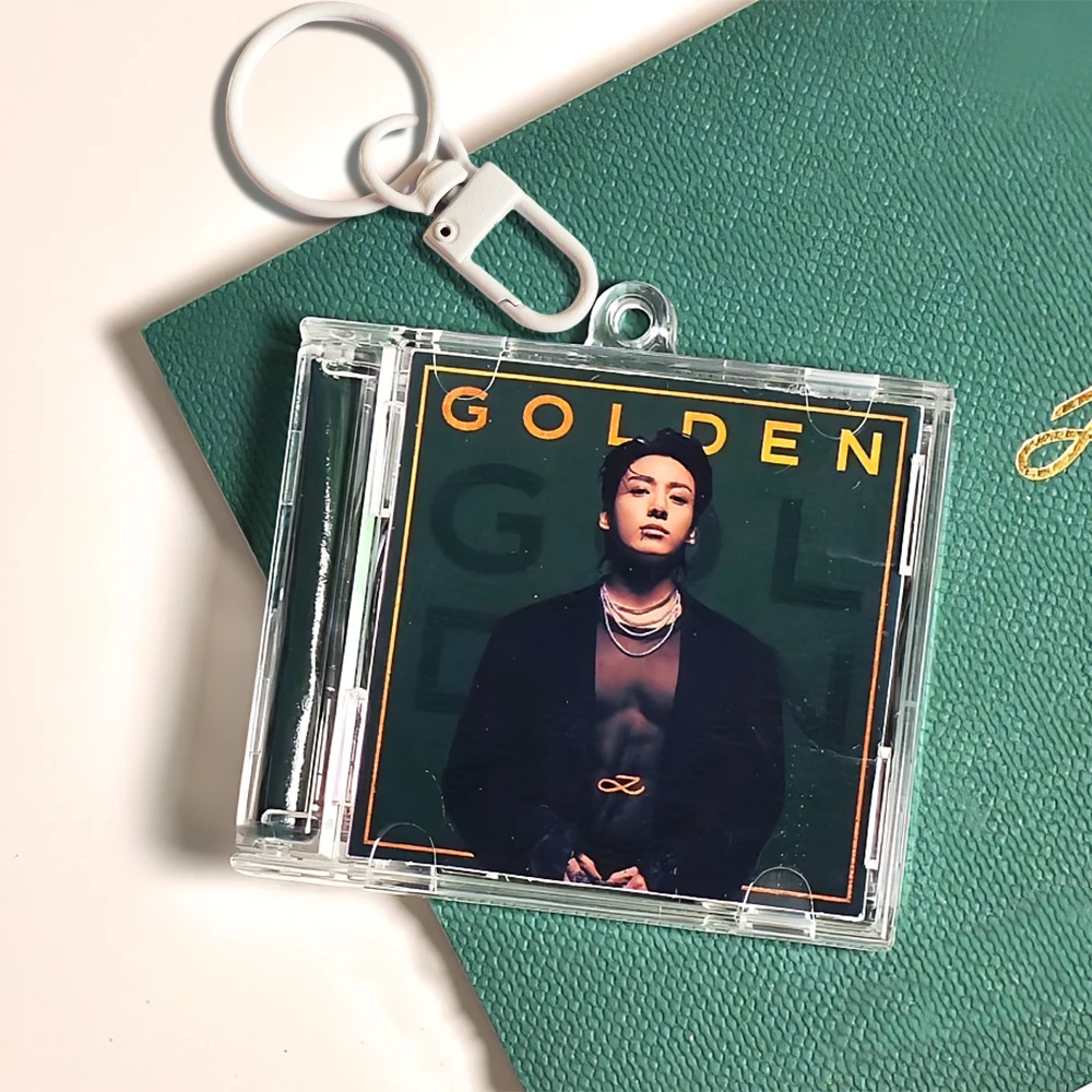 Acrylic NFC Mini CD Keychain Kpop TXST ATEEZ FRIENDS LAYOVER Album GOLDEN AGUST D DAY YOONGI TeahyungV Teakook Accessories Merch