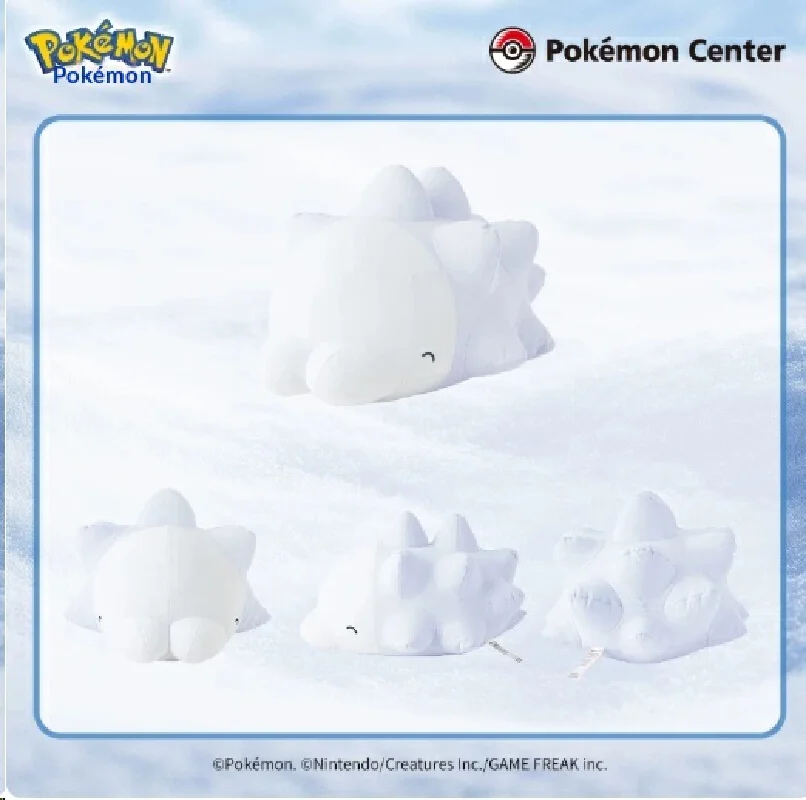 Official PokéMon Qinshuang Ice Cooling Series Snom Spheal Soft Cute Stuffed Collectible Ornament Toy Birthday Peripheral Gift
