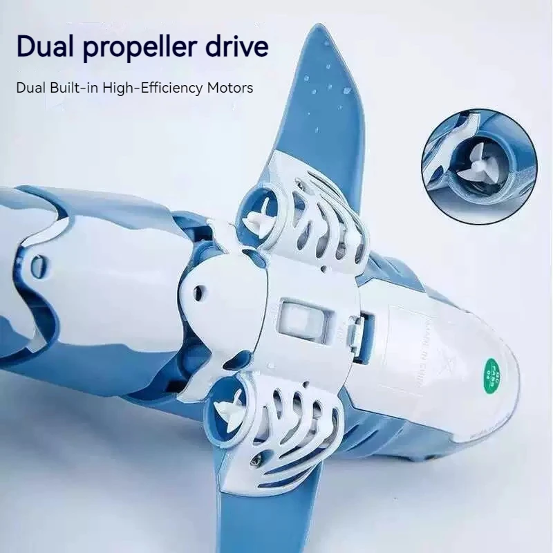 Jjrc Vierweg 2,4 g Simulatie Elektrische afstandsbediening Mechanisch Grote witte haai Gezamenlijke automatische schommel Afstandsbediening Bootspeelgoed