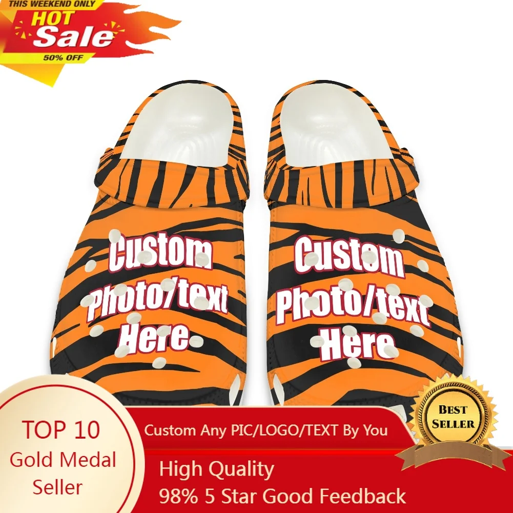 Custom Holes Sandals Mens Womens High Quality Water Shoes Design Your Photo Text Logo Garden Clogs GAA Crest Beach Slipper