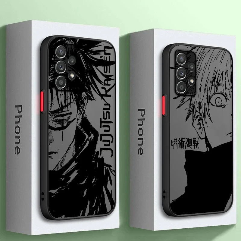 

Gojos J-Jujutsu K-Kaisen Anime Frosted Translucent For Samsung Note 20 A35 A03 A54 A31 A22 A34 A14 A24 A04 A55 5G Funda