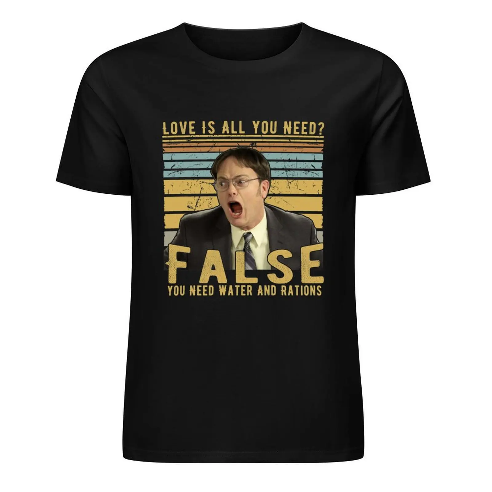 Dwight Schrute Funny Quote False T-Shirt baggy shirts customizeds summer tops vintage graphic tee T-shirt men