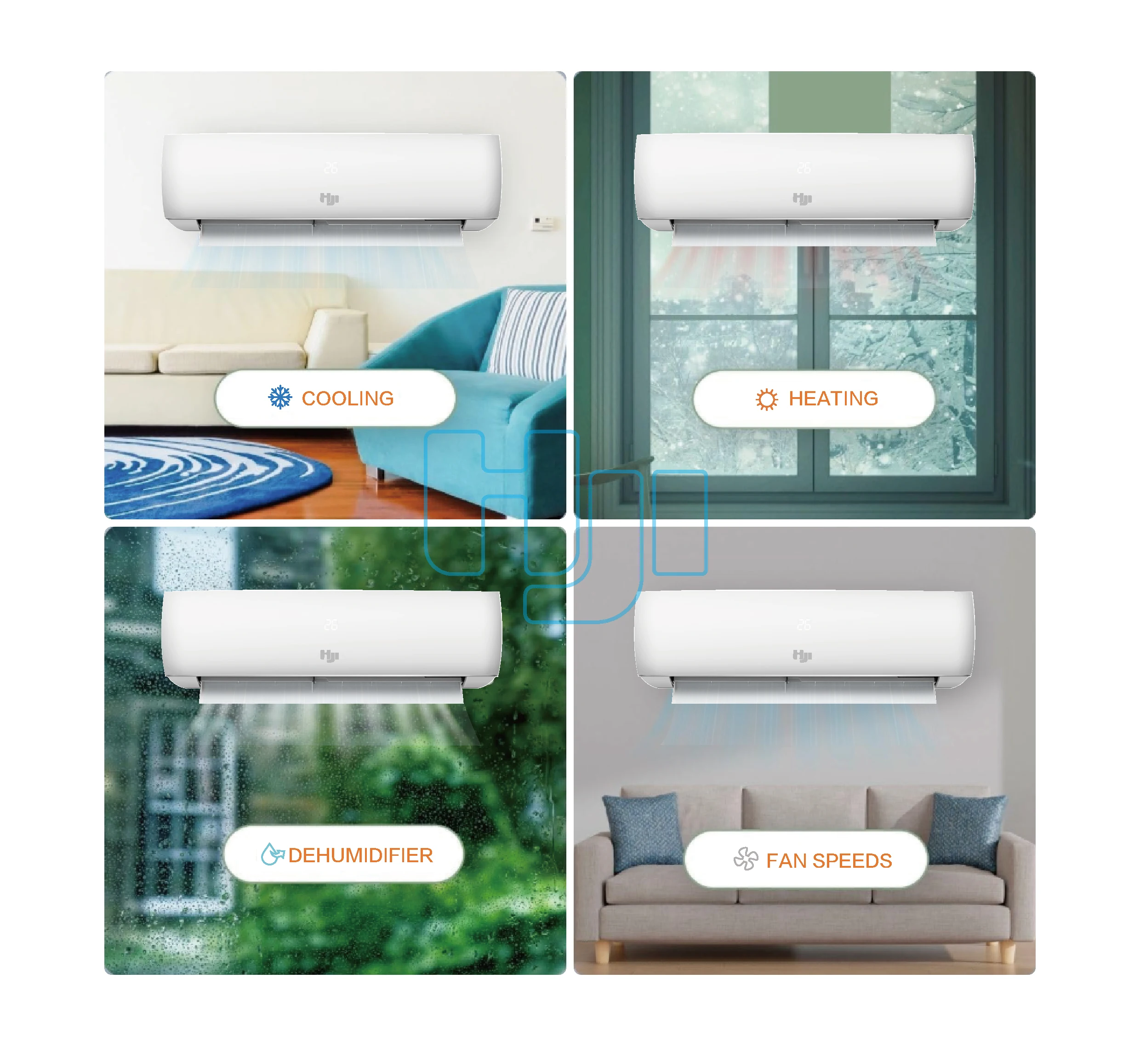 1.5HP 12000BTU Inverter AC - Wall Mounted Mini Split Air Conditioner (Cool & Heat Function, Energy Saving, Ultra Quiet）