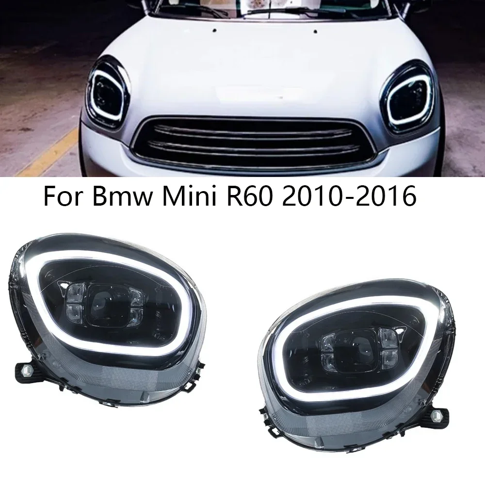 Car Styling Headlights Fit for BMW Mini Countryman R60 2010-2016 LED DRL Lens RGB Front Signal Lights Auto Assembly