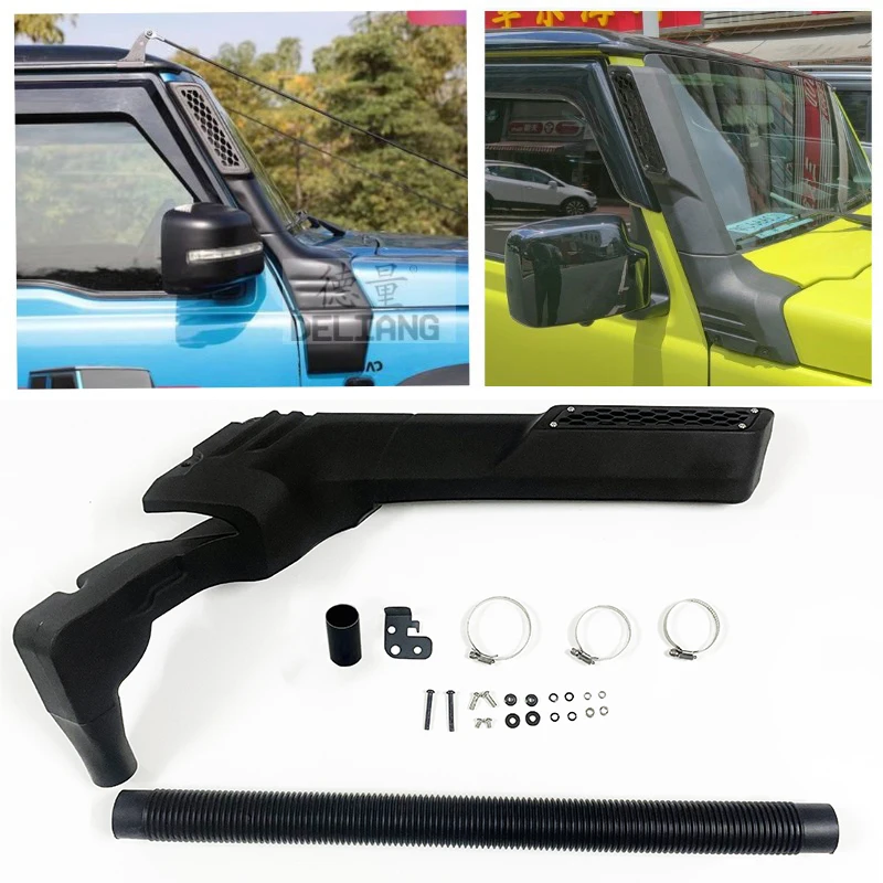No Drill Car Snorkel For Suzuki Jimny JB64 JB74 2019 2020 2021 2022 2023 With High Temperature Pipe 4x4 Snorkel Kit