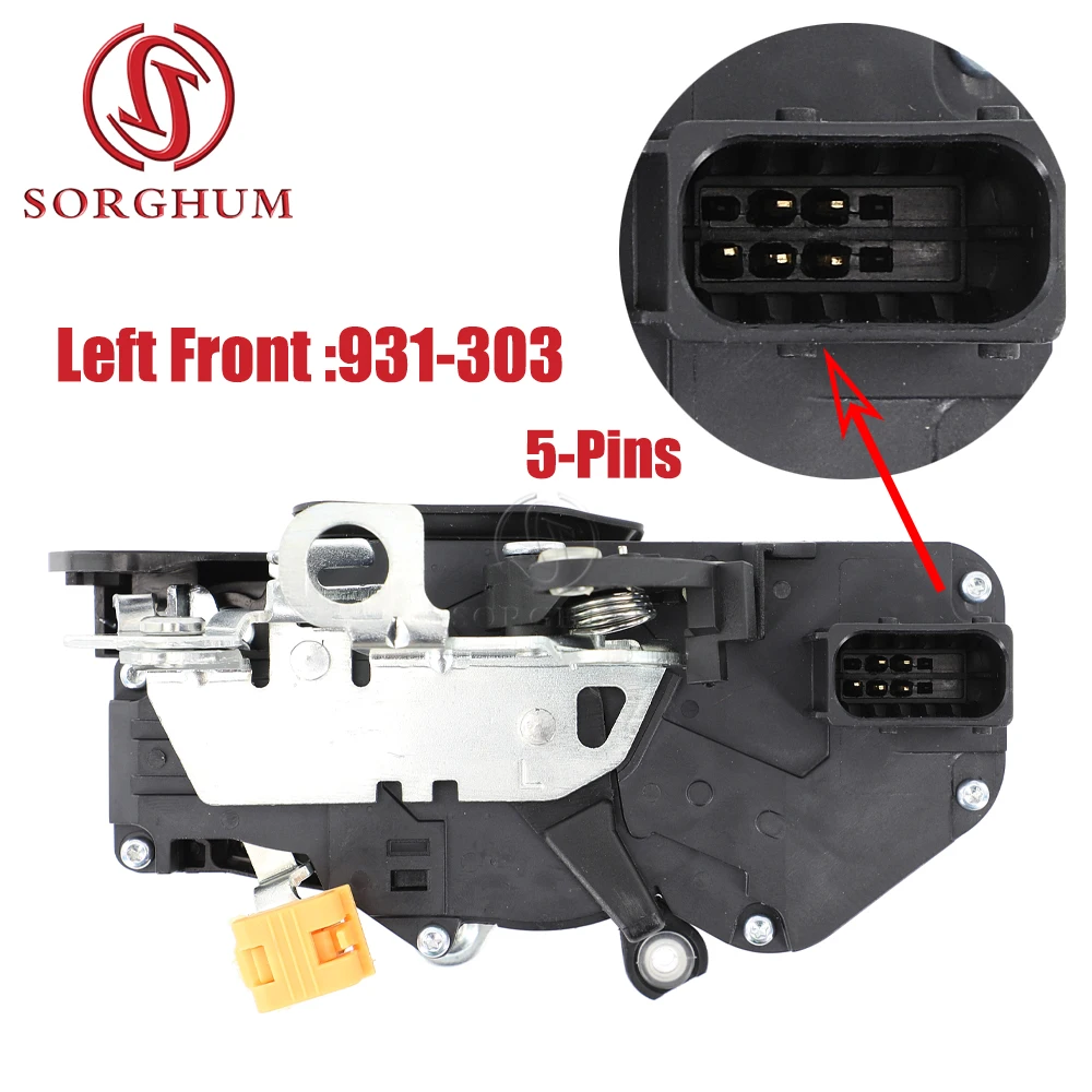 SORGHUM 931-304 931-303 931-108 931-109 Siłowniki zamka przednich i tylnych drzwi do GMC Sierra Yukon Chevrolet Tahoe Cadillac Escalade