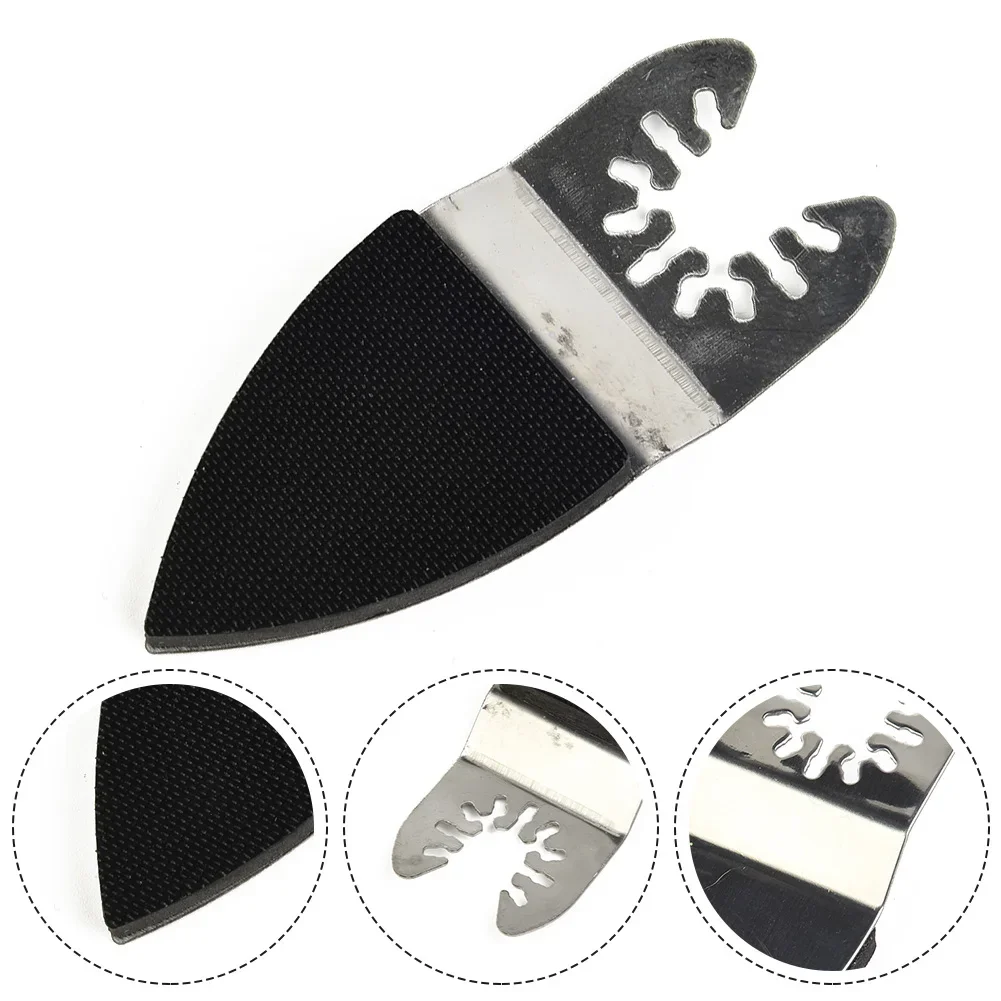 Accessories Sanding Pad Power Tool Oscillating Finger Silver Stainless Steel 1Pc 81.5*7mm Black Finger Sanding