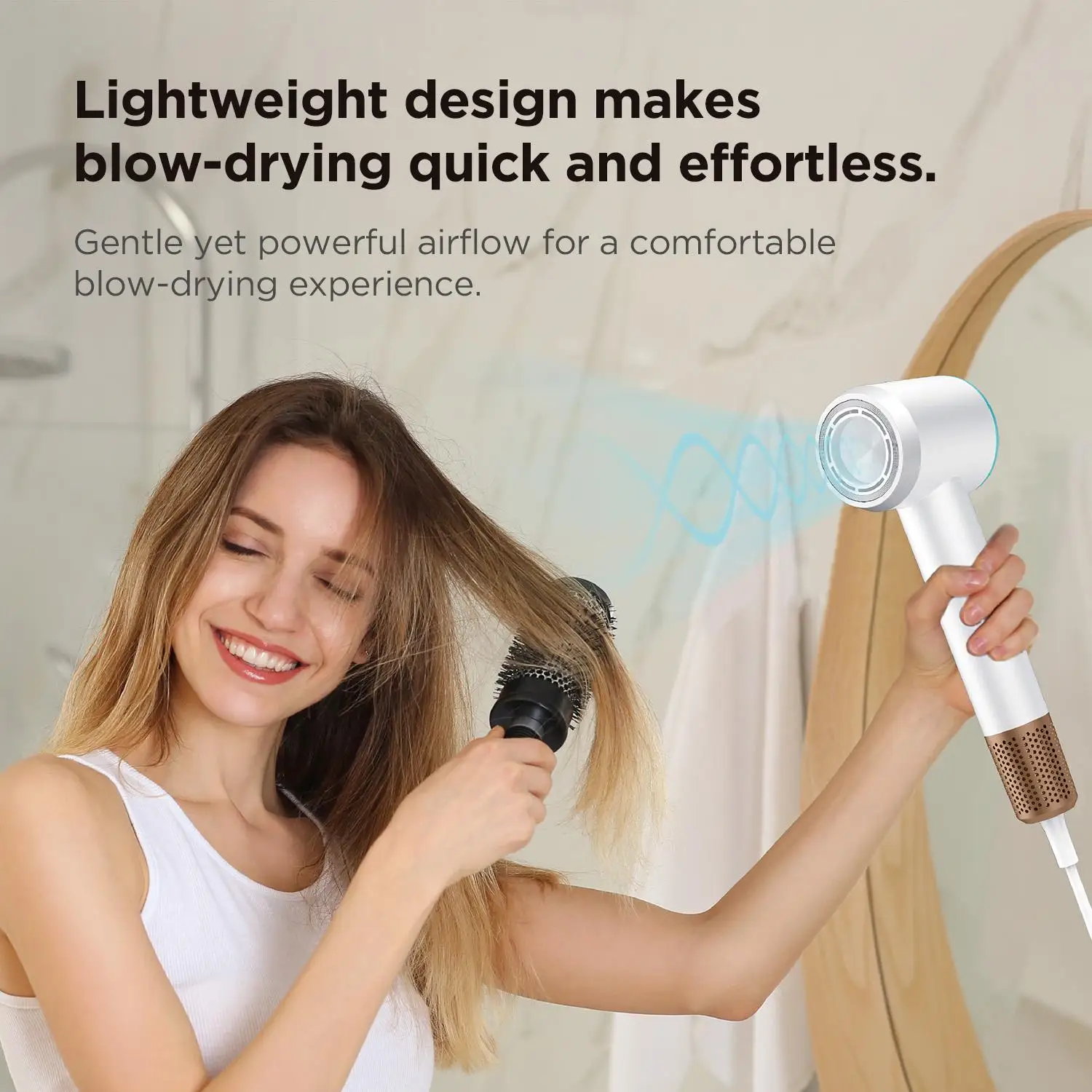 صفقة التخليص مجفف الشعر 110000 دورة في الدقيقة عالية السرعة التجفيف السريع منخفضة الضوضاء فرش السيارات خفيفة الوزن الأيونية مجفف للنفخ مع فوهة