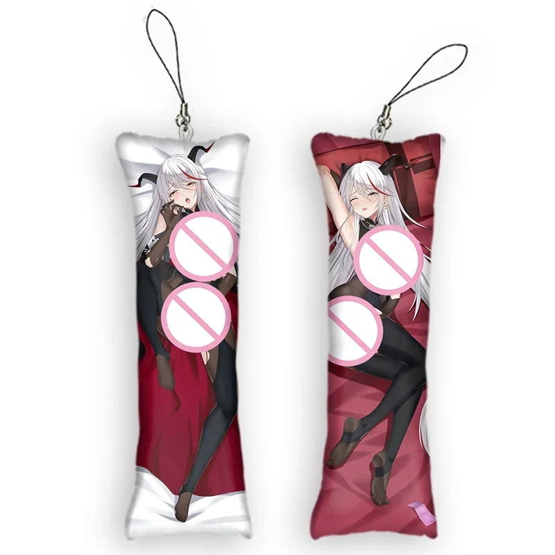 New Fashion Azur Lane Mini Key Chains Cosplay Dakimakura Keychain Cartoon Anime Body Mini Pillow Pendant Cute Gifts