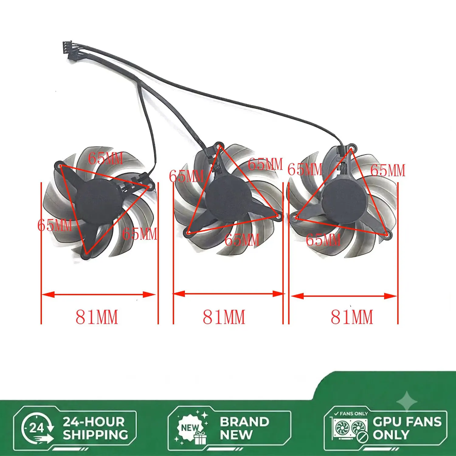 NEW Suitable for PNY RTX 3070 3070Ti 3080 3080Ti 3090 24GB XLR8 Graphics Card 82MM 4PIN FD8015U12D GPU Fan