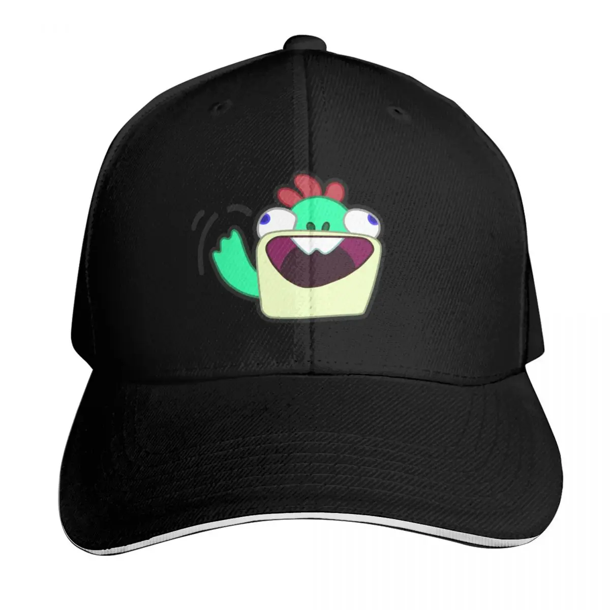 Hearthstone Waving Murloc Emote Baseball Cap Cotton Twill Breathable Contrast Two Tone Brim Snapback Flat Bill
