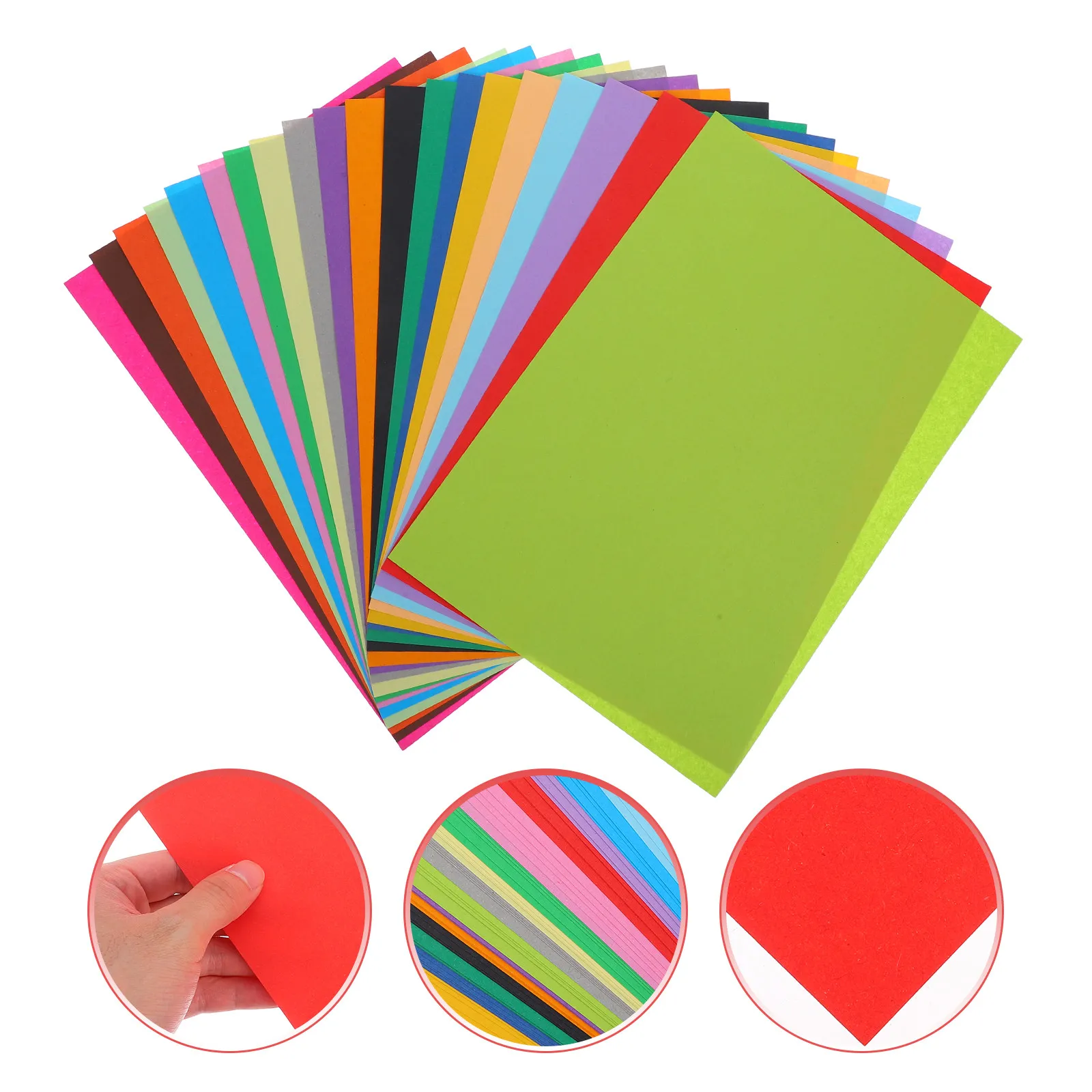 

100Pcs Color Paper for Crafts Vibrant Colored Craft Paper Sheets Easy Fold Flexible Material Family Bonding School Art Projects