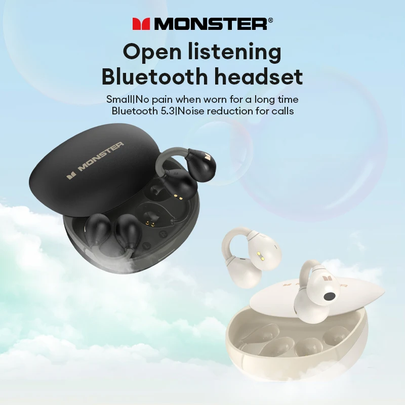 Оригинальные беспроводные наушники Monster MH22180 Bluetooth V5.3, водонепроницаемые спортивные наушники IP5X, долговечные наушники высокого качества