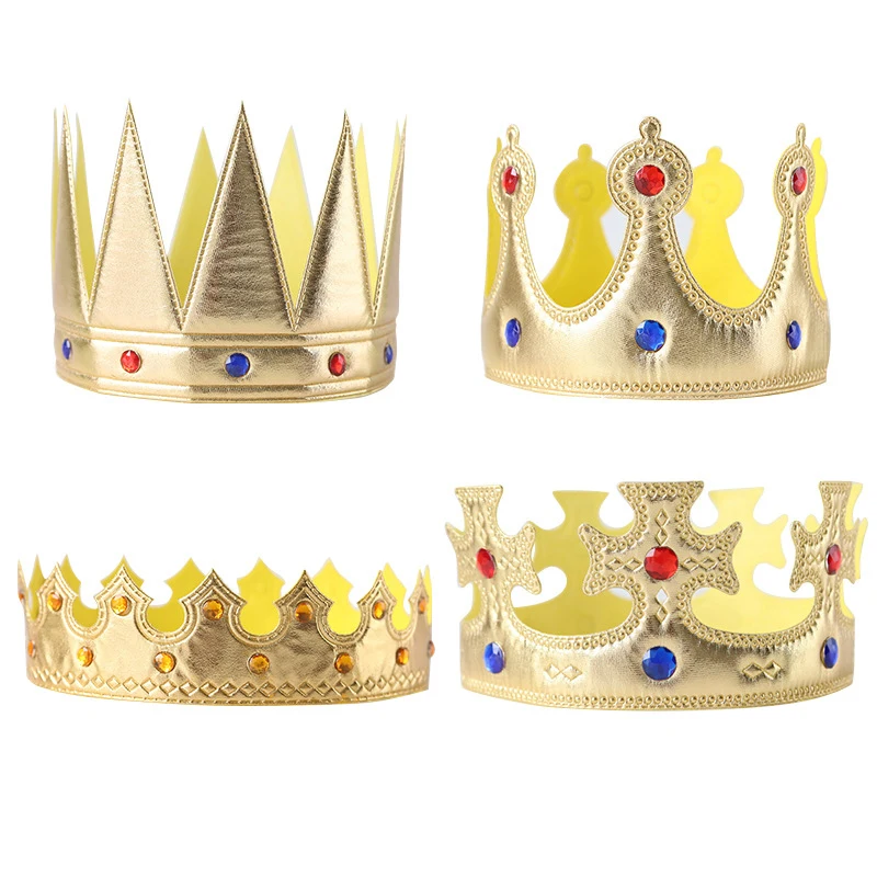 Junge König Krone Mädchen Königin Hut für Kinder Geburtstag Requisiten Unber Hut mit Keule Kronen Tiaras Kopfbedeckung Kostüm Fotografie Outfits