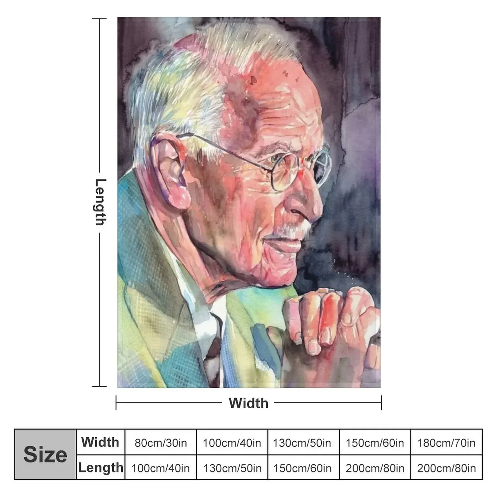 Carl Gustav Jung Portrait Throw Blanket Cute Plaid Bed Blankets