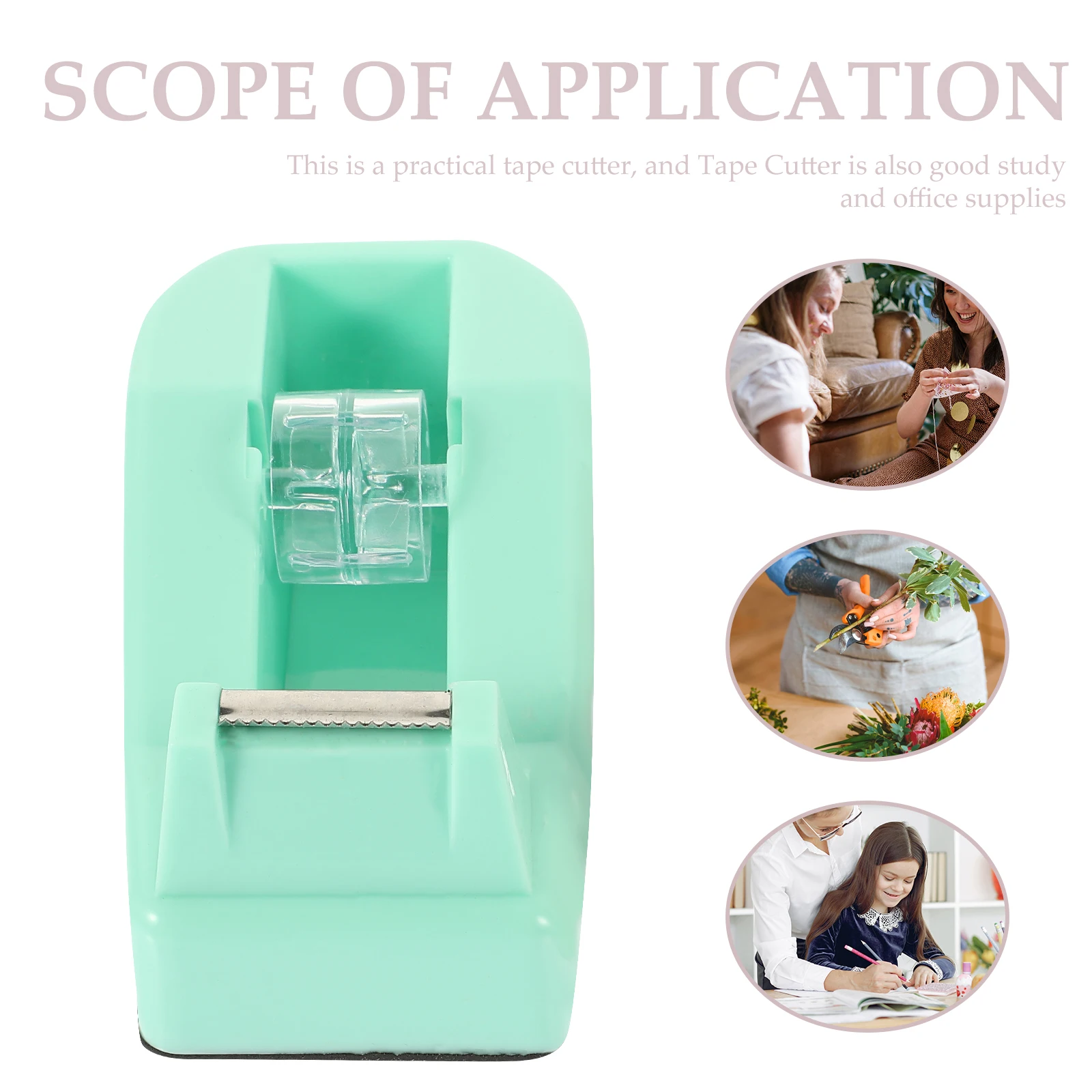 2 Pcs Tape Dispenser Small Slicer Convenient Sticker Holder for Desk Kids Office Use Practical