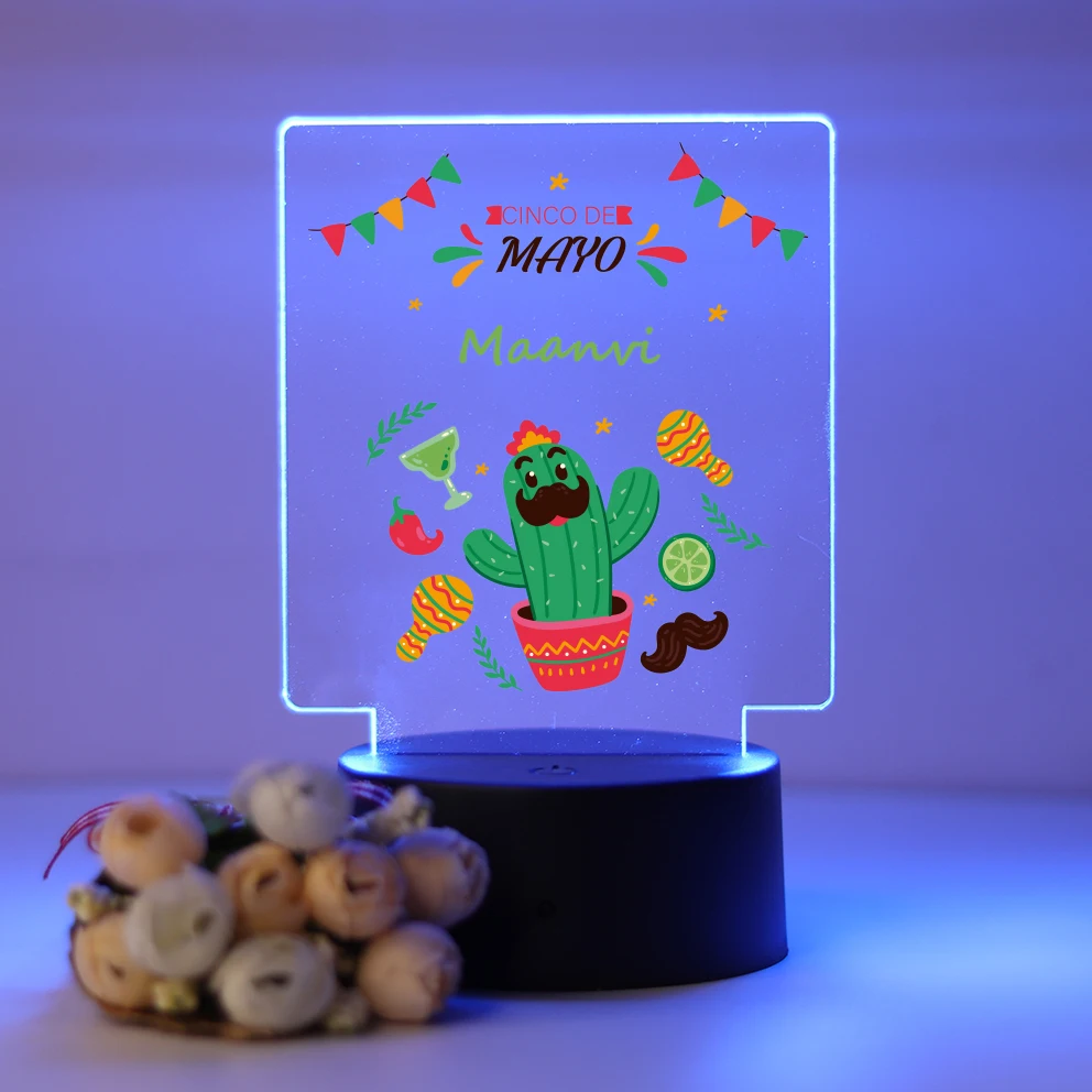 

Personalized Custom Cactus Cute Usb Atmosphere Table Lamp Room Decor For Boys Birthday Usb Atmosphere Desk Lamp