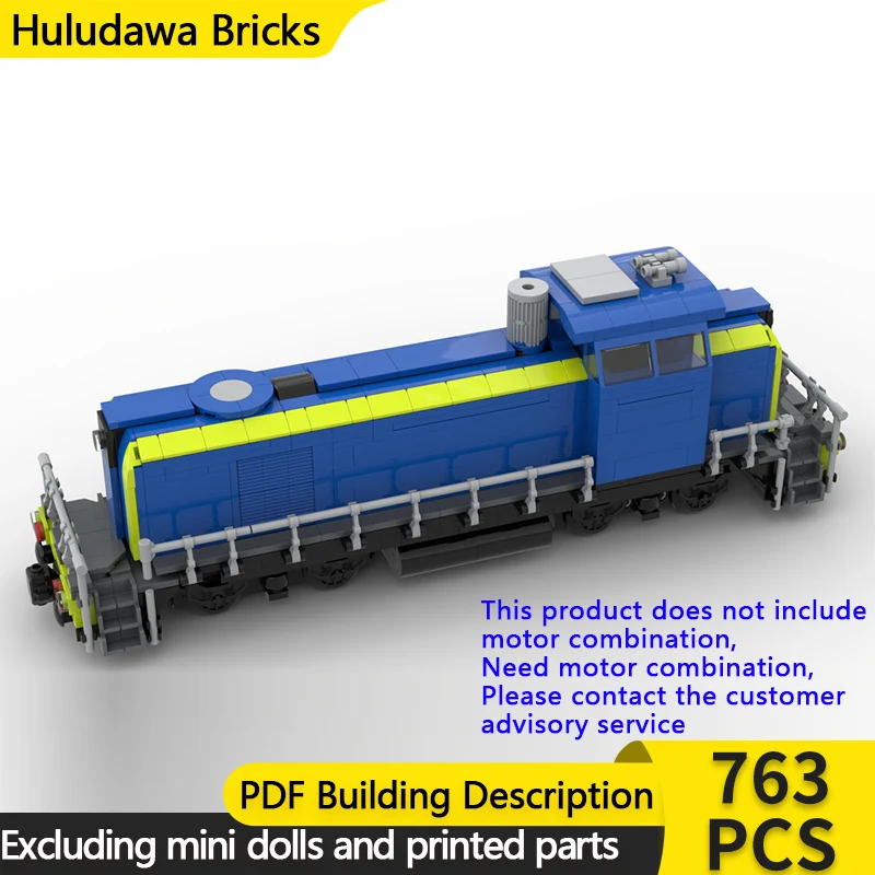 

City Car Model MOC Building Bricks Railway ST48 Diesel Locomotive Modular Technology Gifts Holiday Assemble Children Toys Suit