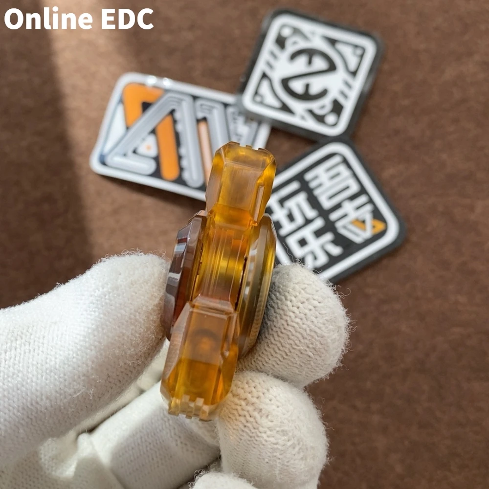 EDC Toys WANWU-EDC PEI フィジェットスピナー クリックフィジェットトイ オフィスデスク ストレス解消トイ ツーブレードフィジェットスピナー