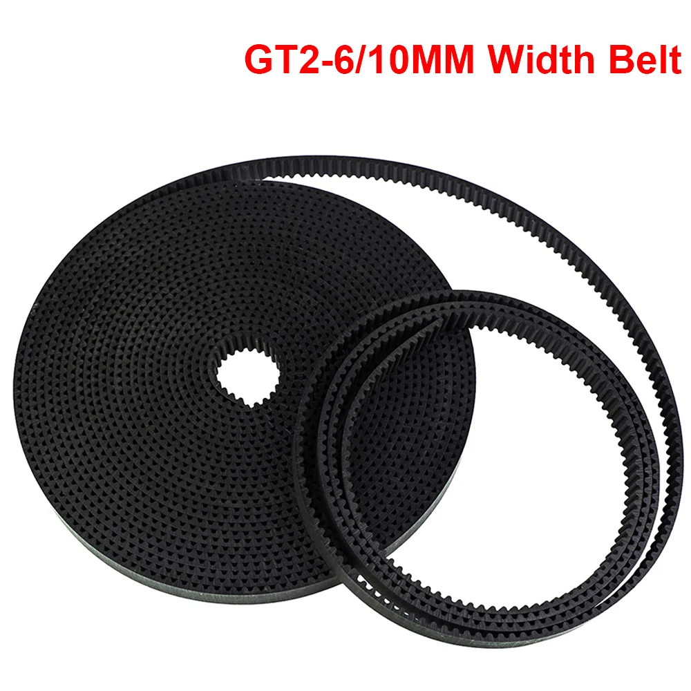 1m/2m/5m/10m/Lot GT2-6mm Open Timing Belt Width 6mm 10mm GT2 Belt Rubber Aramid Fiber Cut To Length For 3D Printer