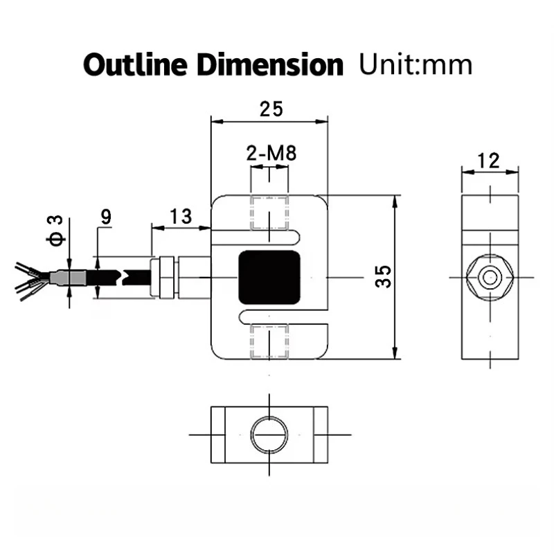 

DYLY--109 S type weighing sensor stainless steel 1kg2kg3kg5kg10kg
