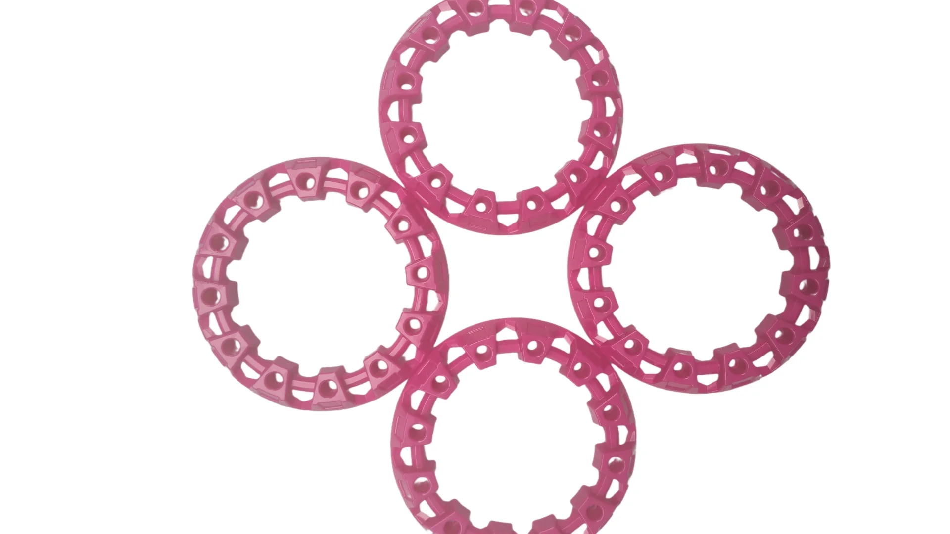 ATV Quad Dune Buggy Modification Accessories 7 Inch Wheels Plastic Decorative Cover Colorful Protective Case Set of 4 Pink