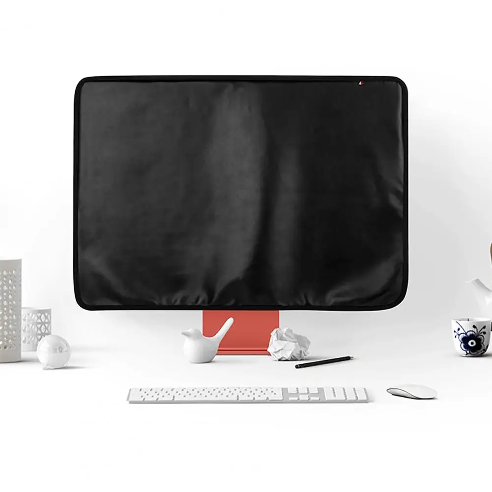 Dust Cover Resilient Waterproof Anti-scratch Desktop Monitor Faux Leather Protective Cover for iMac 24 Inch Thin Easy to Clean
