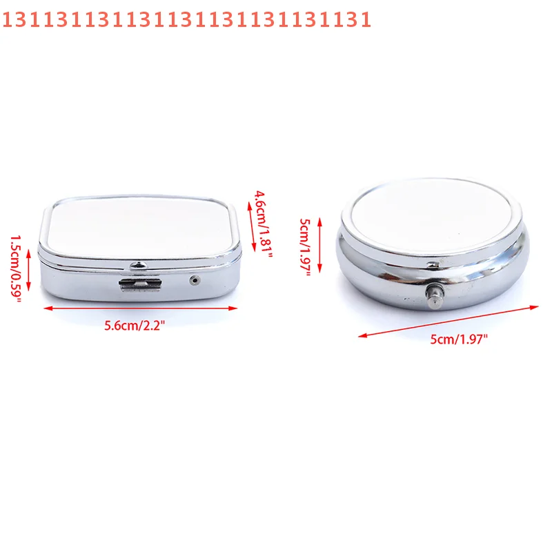 منظم حبوب الدواء المعدني المقاوم للماء، صندوق حبوب مربع دائري محمول، حاوية حبوب منع الحمل، صندوق فاصل حبوب أسبوعي #6