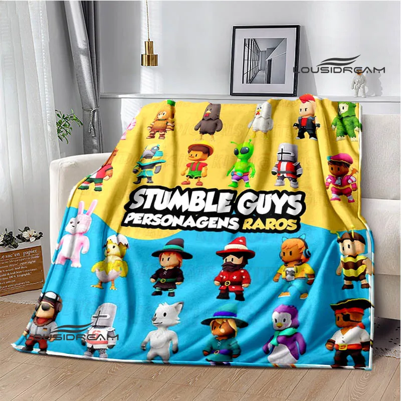 3D game Cartoon Stumble-guys printed blankets Warm Flannel blanket Soft and comfortable blanket bed linings Birthday Gift