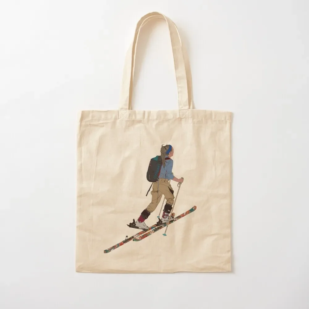 

The Colorful Skier Tote Bag Portable shopping bag custom fabric bag Canvas for women tote men's