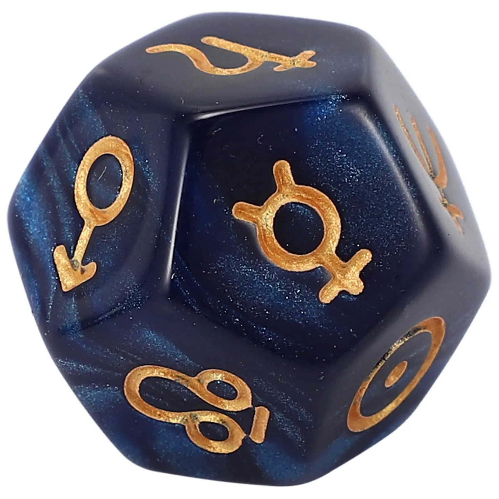 

B06C-18Pcs Pearl 12-Sided Astrology Zodiac Signs Dice For Constellation Divination Toys Creative Multi Sided Dice Type A