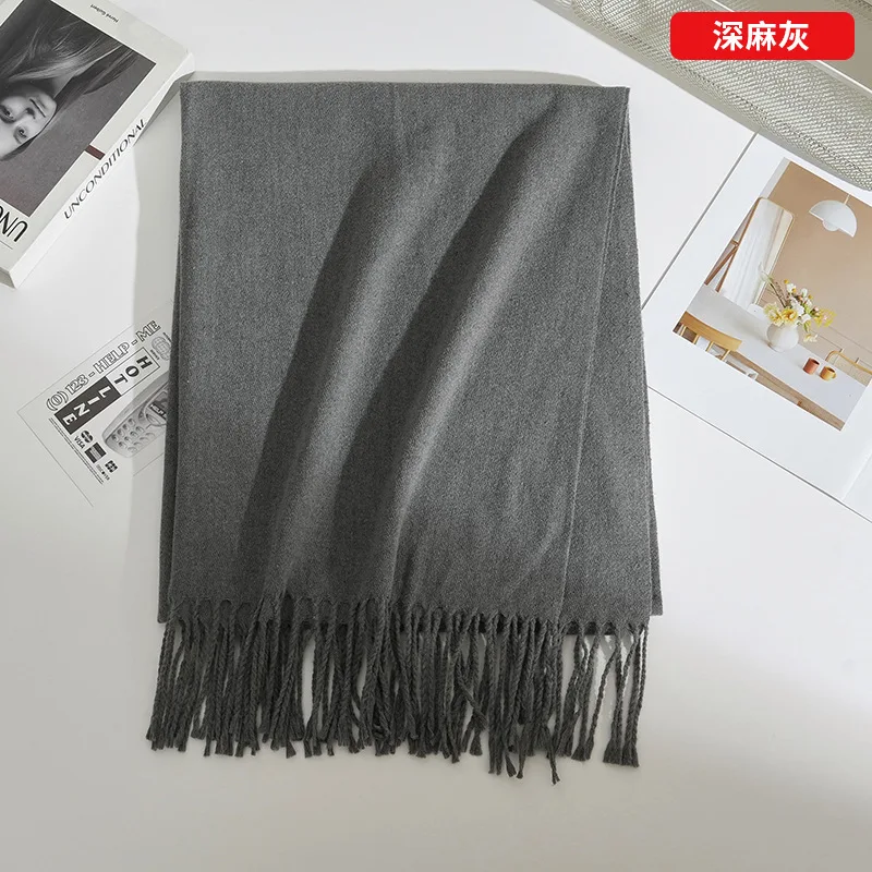 

Scarf Skull Slouchy Unisex Winter Warm solid-color Imitation Cashmere Scarves cross-border Wholesale 7M112