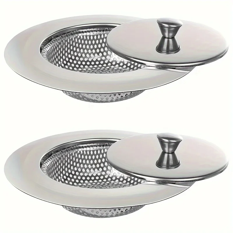 

High-quality, stainless steel kitchen sink strainer with lid-odor-blocking, food catcher & vegetable wash basin filter