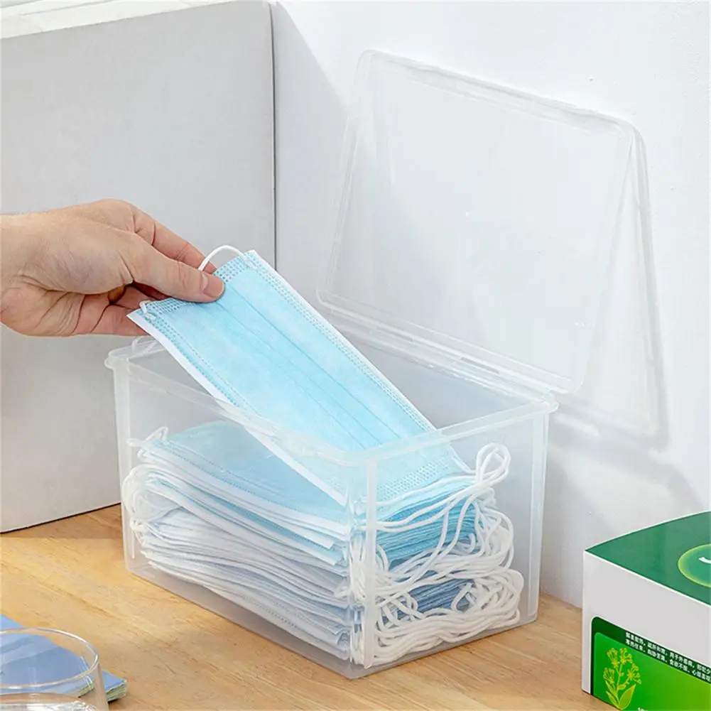 New Arrival Mask Storage Box Household Dust-proof Sealed Large-Capacity Box Waterproof Dustproof Sundries Storage Box Holder