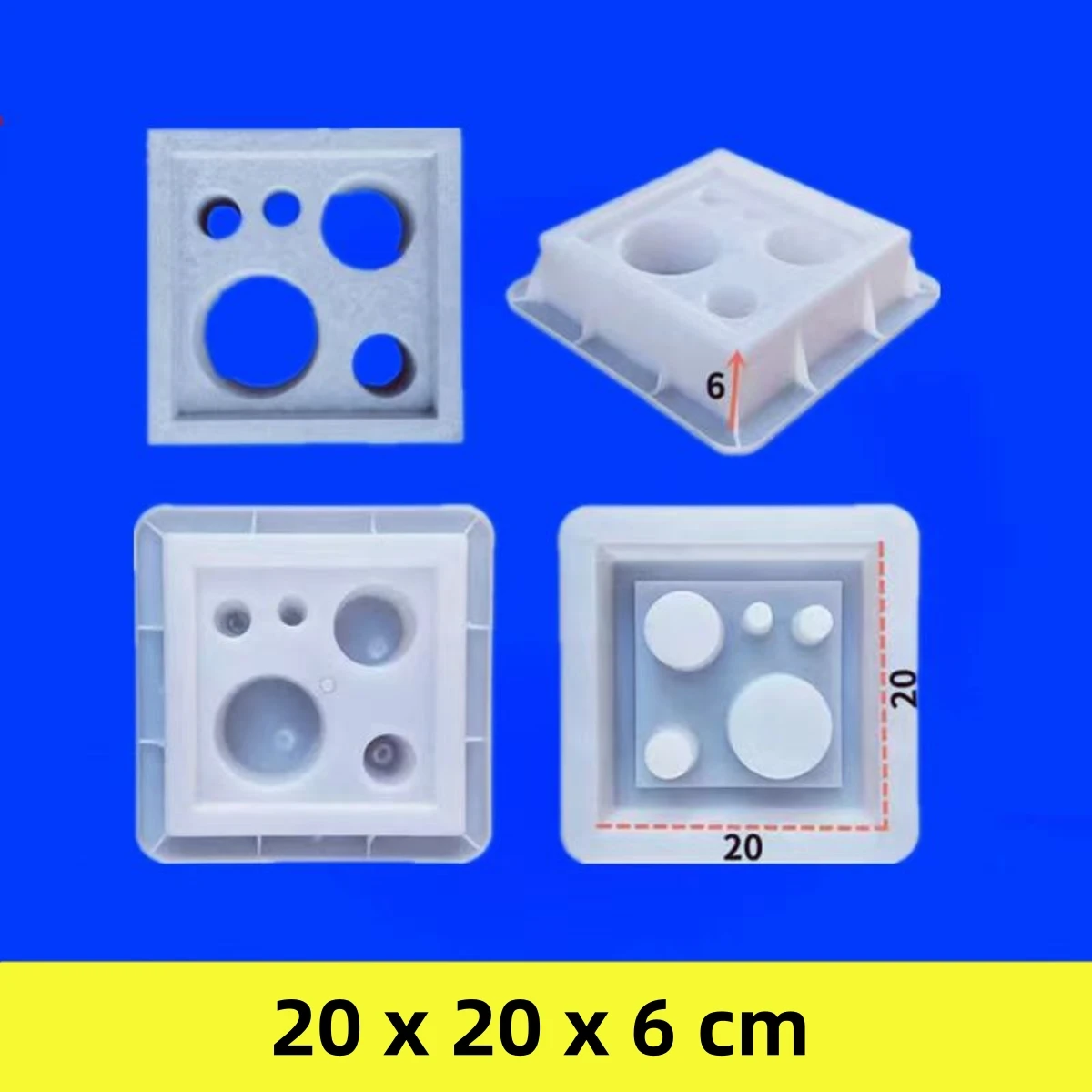 الاسمنت العتيقة قالب الطوب المجوف 26*20*7.3 سنتيمتر نحت المضادة للانزلاق ملموسة البلاستيك رصف قالب الاسمنت التسوية مجرفة رصف أدوات #3