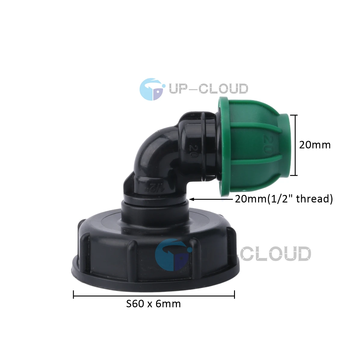 IBC Tank Fittings S60 IBC Tank To 20/25/32mm PE Pipe Adapter Garden Irrigation Watering Quick Connector IBC Tank Adapter