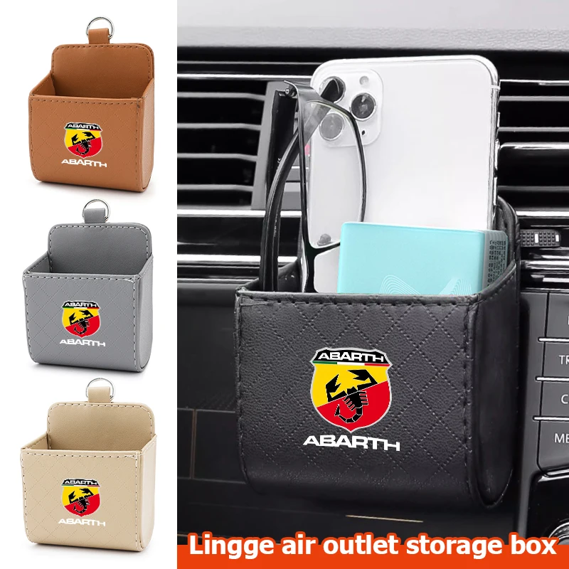 Soporte para Teléfono Móvil para Coche Abarth, Caja de Almacenamiento Colgante para Rejilla de Ventilación, Accesorios para Stilo, Ducato, Palio, Bravo, Linea, Doblo, 500, Grande, Tipo
