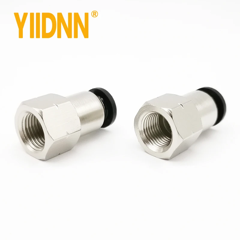 high quality NPT pneumatic tube fitting push in air quick connect pipe fittings PCF1/4-N02